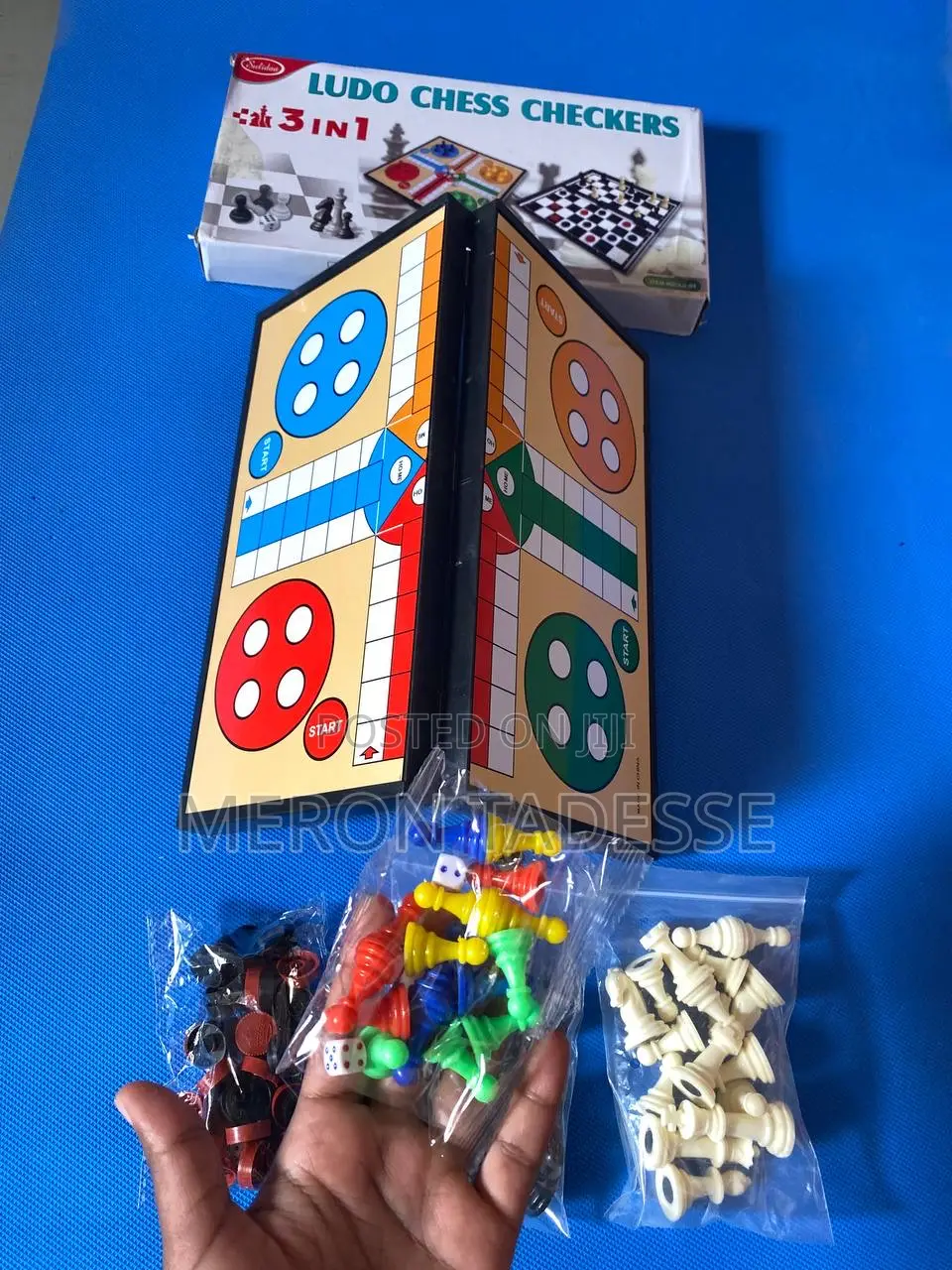 Ludo Game for Adults and Kids, 3in1 Game , Board Games