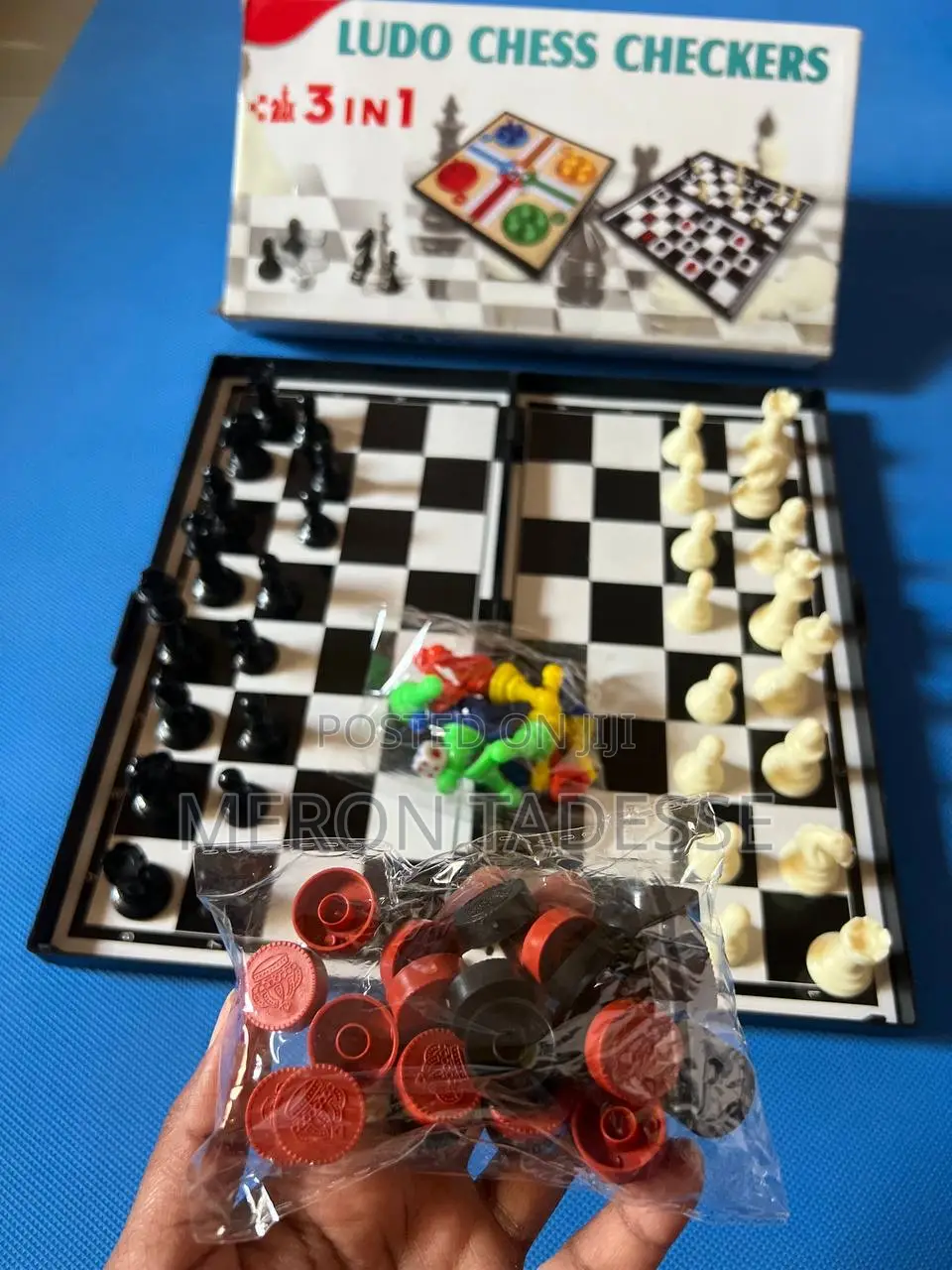 Ludo Game for Adults and Kids, 3in1 Game , Board Games