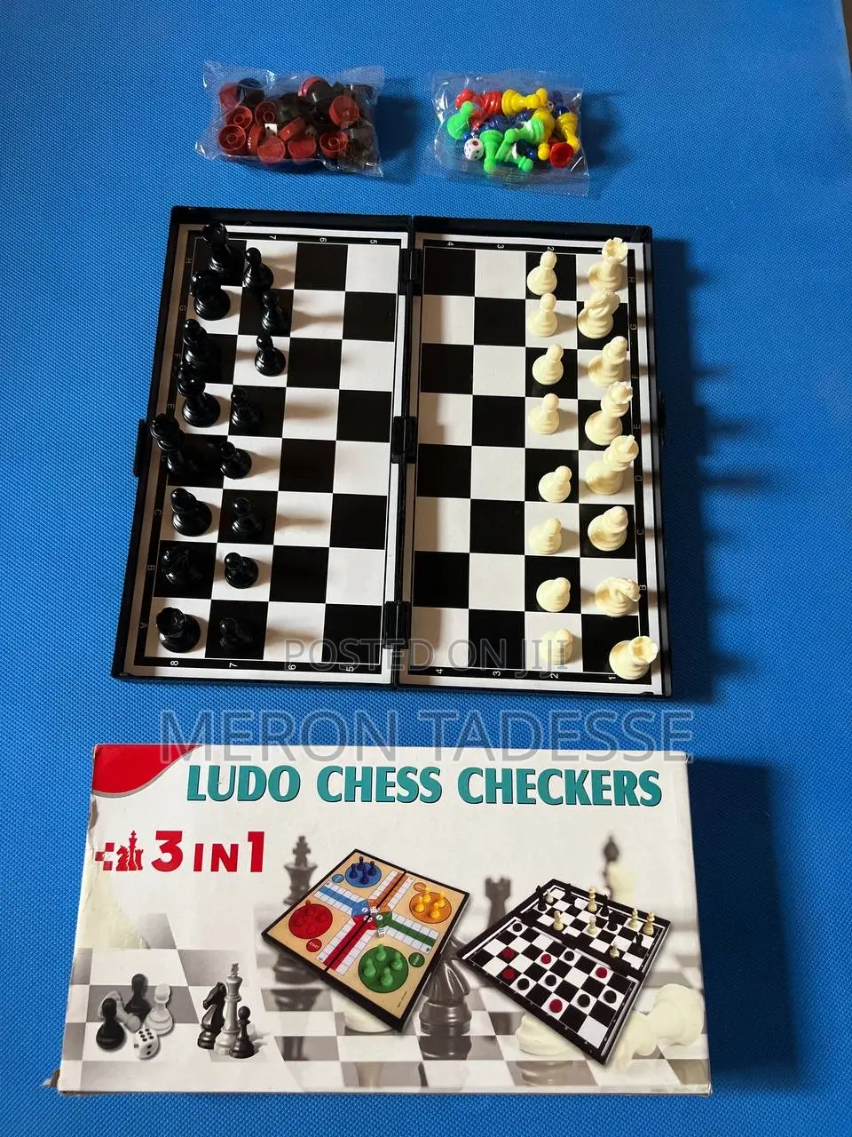 Ludo Game for Adults and Kids, 3in1 Game , Board Games