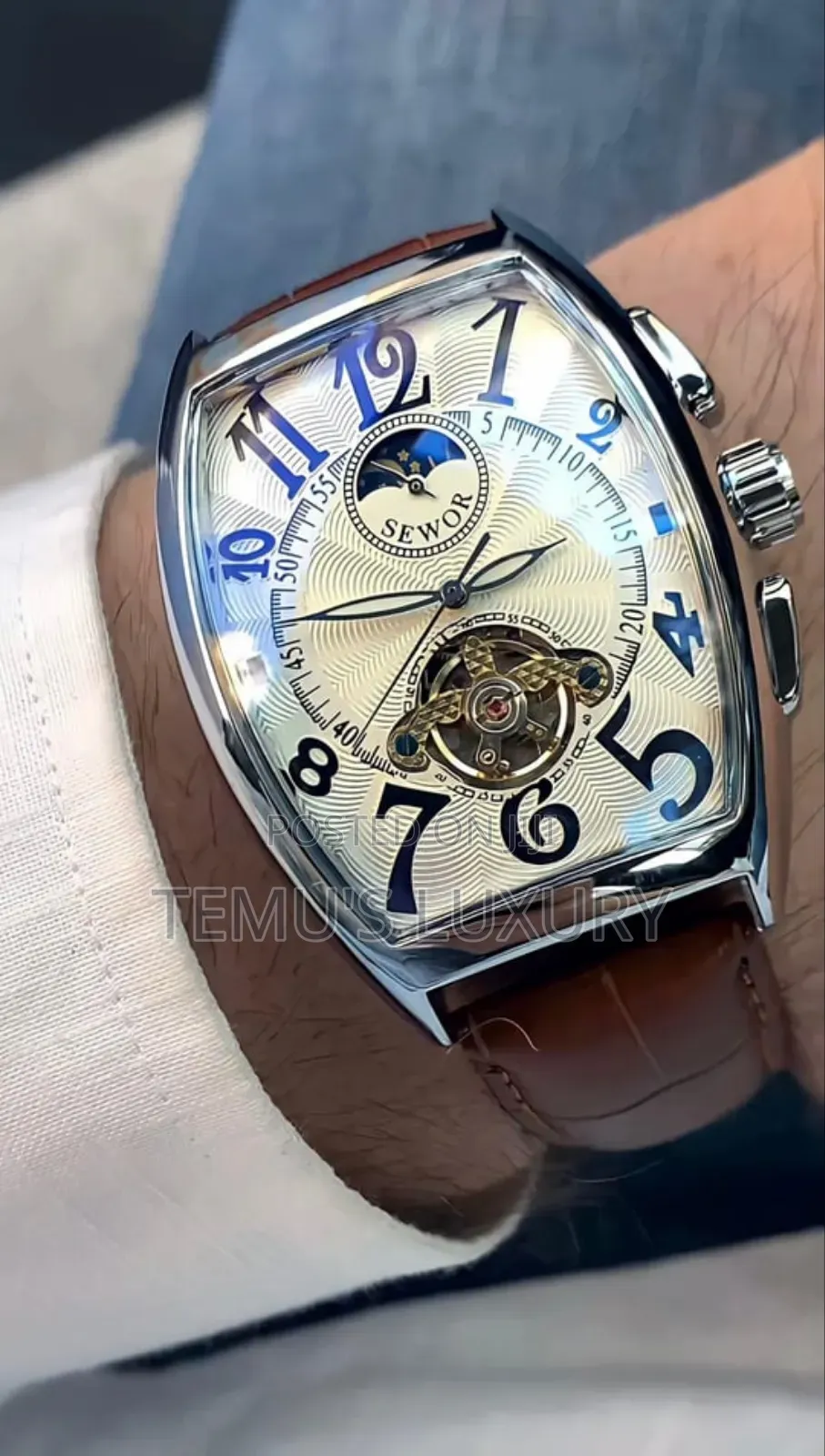 Sewor Fashion Men Watches Luxury Men Automatic Mechanical