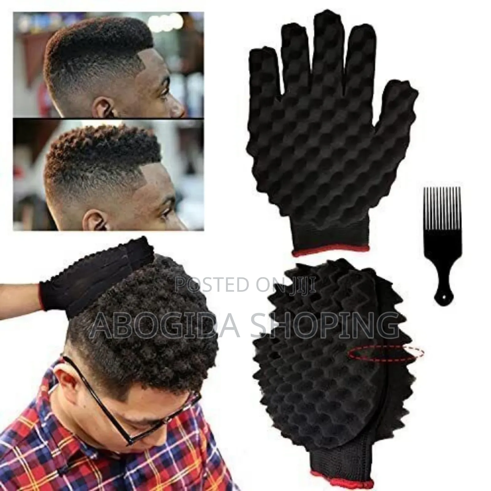 Easy on-the-Go Twist Hair Sponge Glove