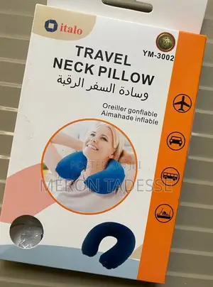 Photo - የሚነፋ የአንገት ትራስ፥ደረት ኪስ ውስጥ መቀመጥ Inflatable Neck Pillow Travel