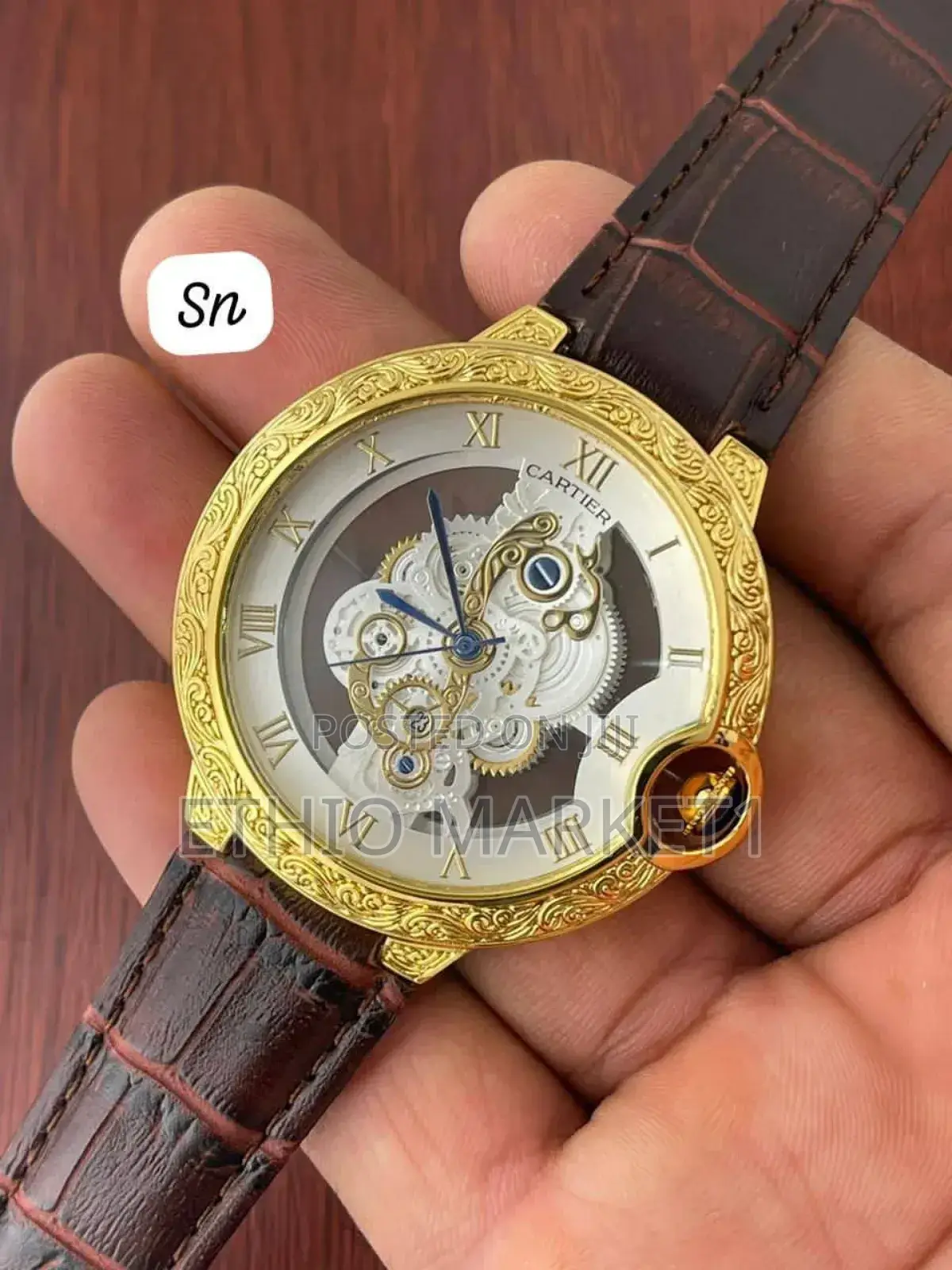 CARTIER Men's Watch With Free Brand Box