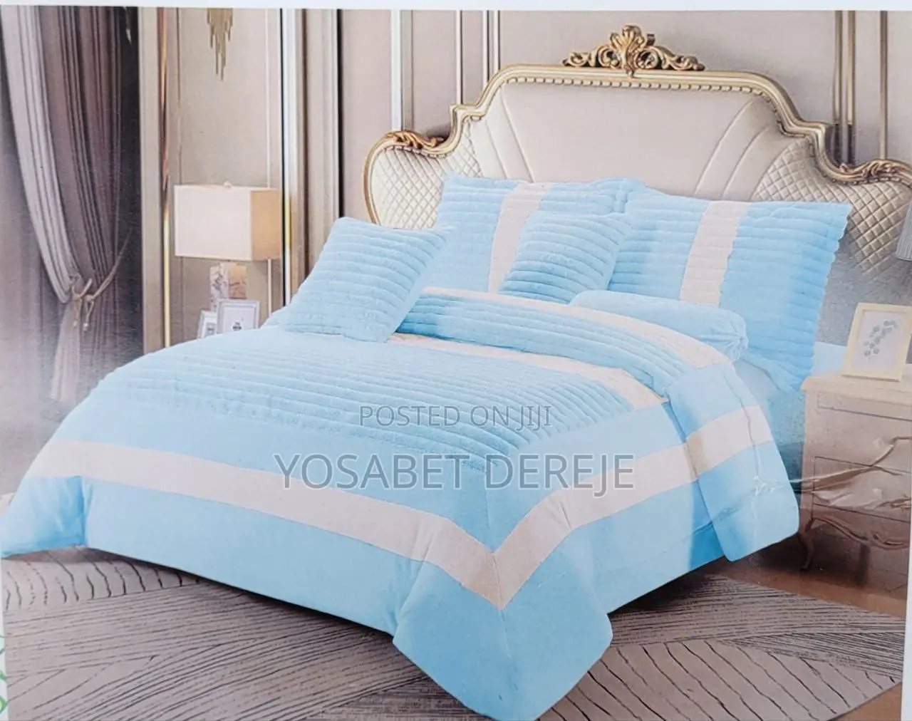 Seven (7) PCS Comforter Set በጣም ውበት ያለው