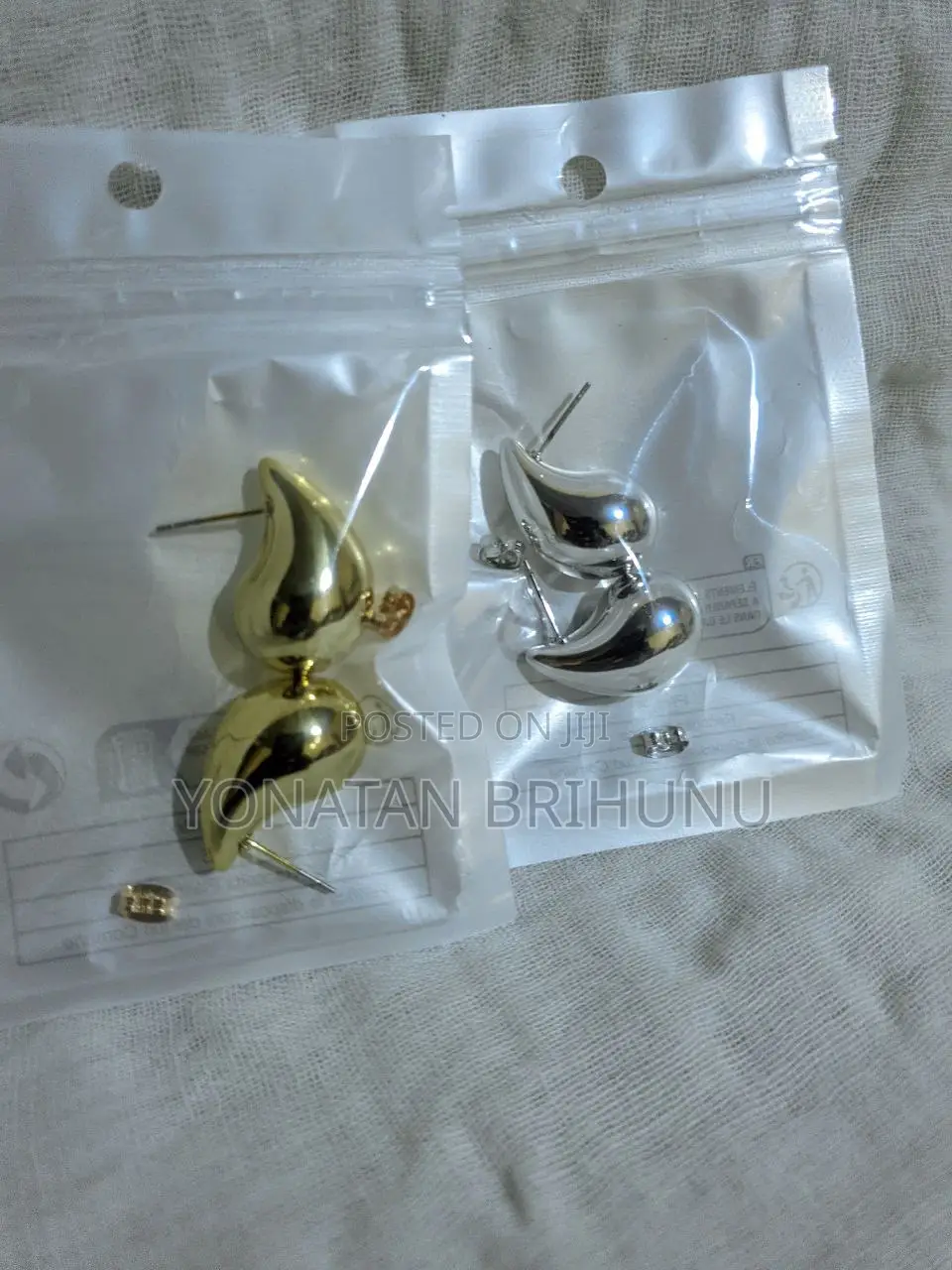 Vintage Gold Plated Chunky Dome Drop Earrings