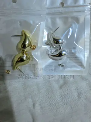 Vintage Gold Plated Chunky Dome Drop Earrings