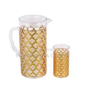 Luxury Golden Pattern Water Jugs With Cup