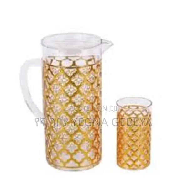 Luxury Golden Pattern Water Jugs With Cup