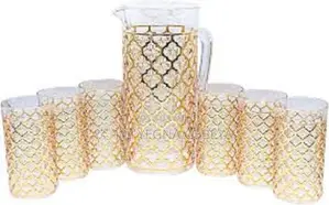 Luxury Golden Pattern Water Jugs With Cup