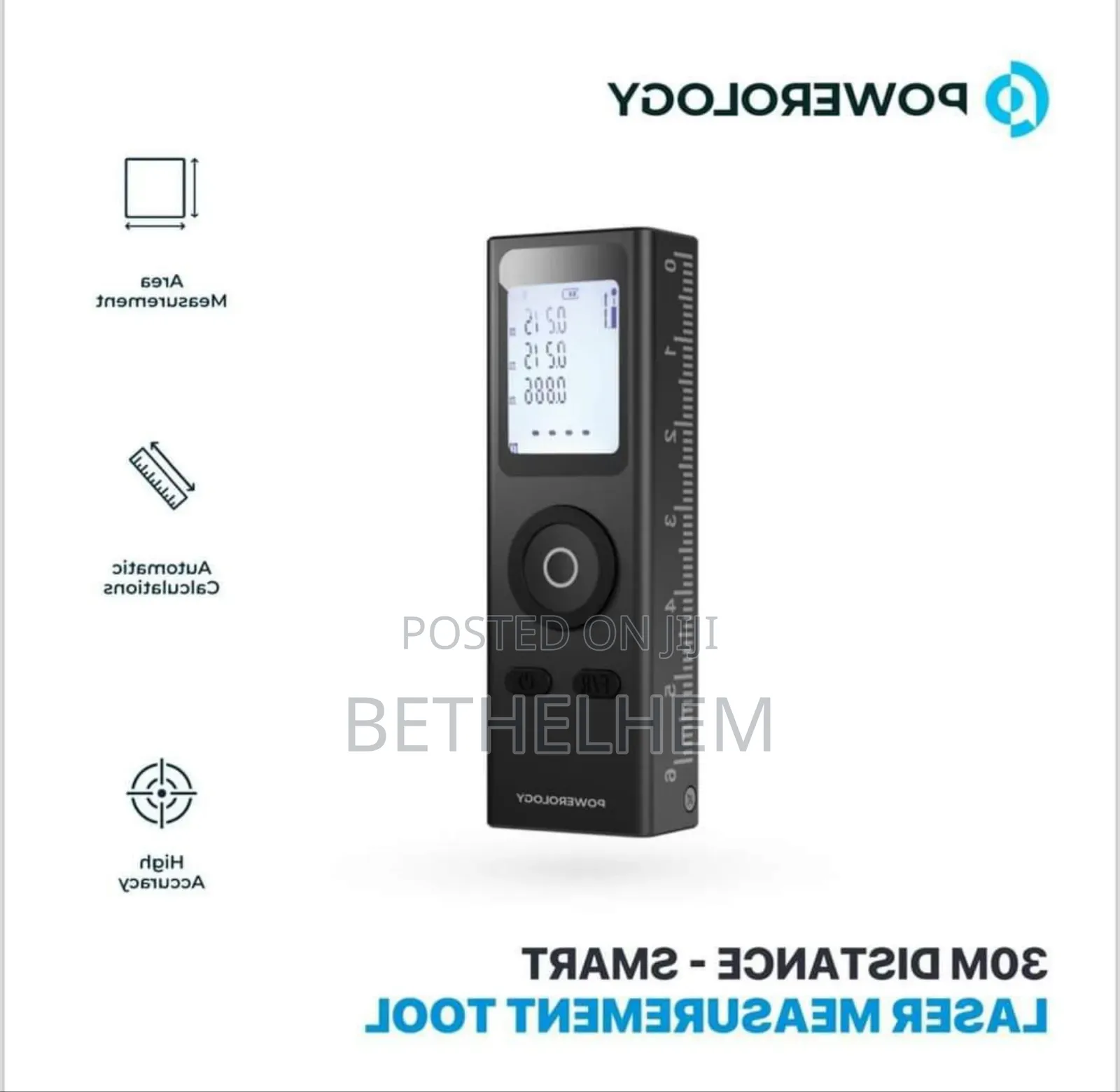 Powerology 30M Distance Smart Laser Measurement Tool