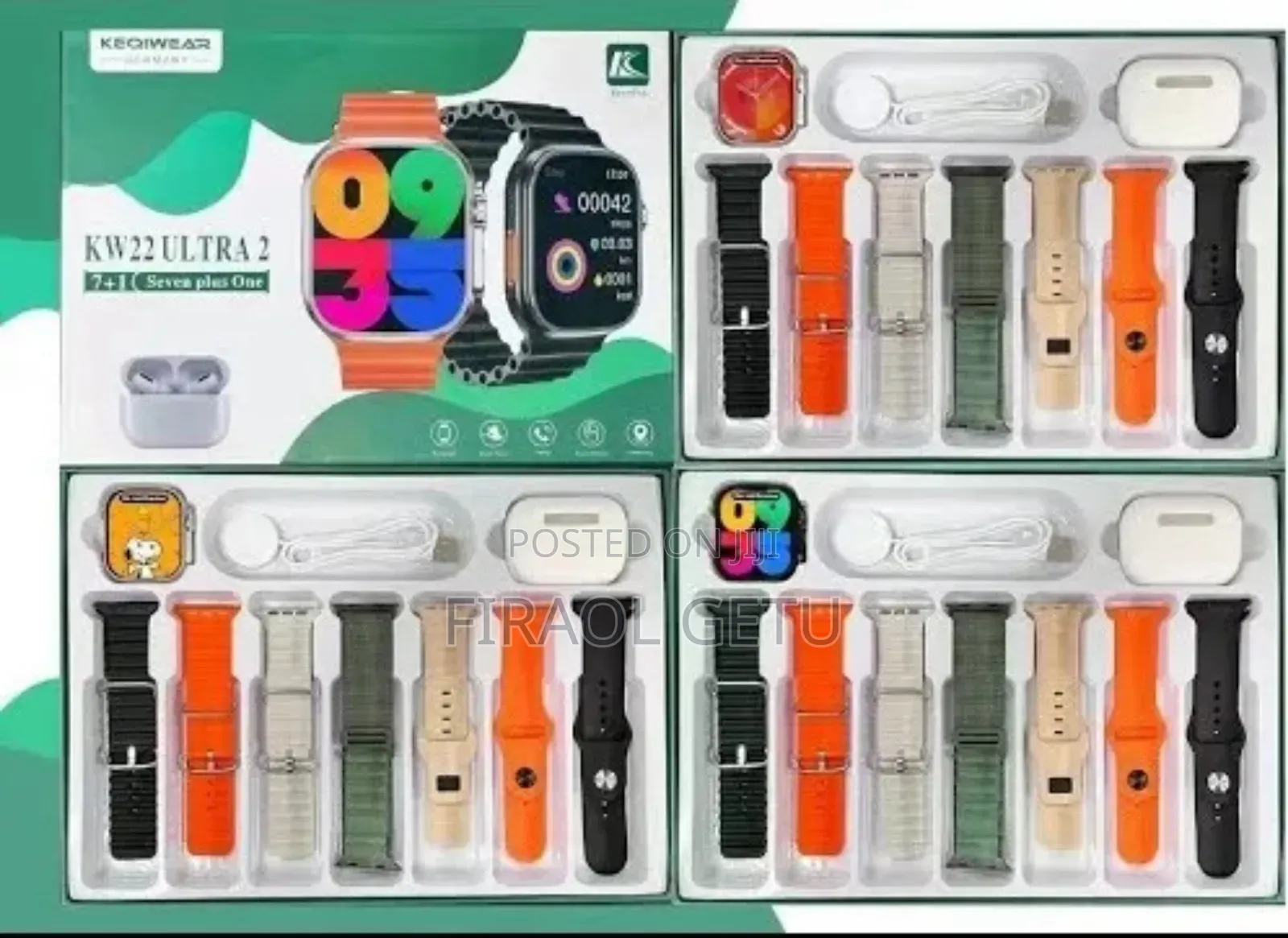 KW22 ULTRA 2 Germany Smart Watch With 7 Strap