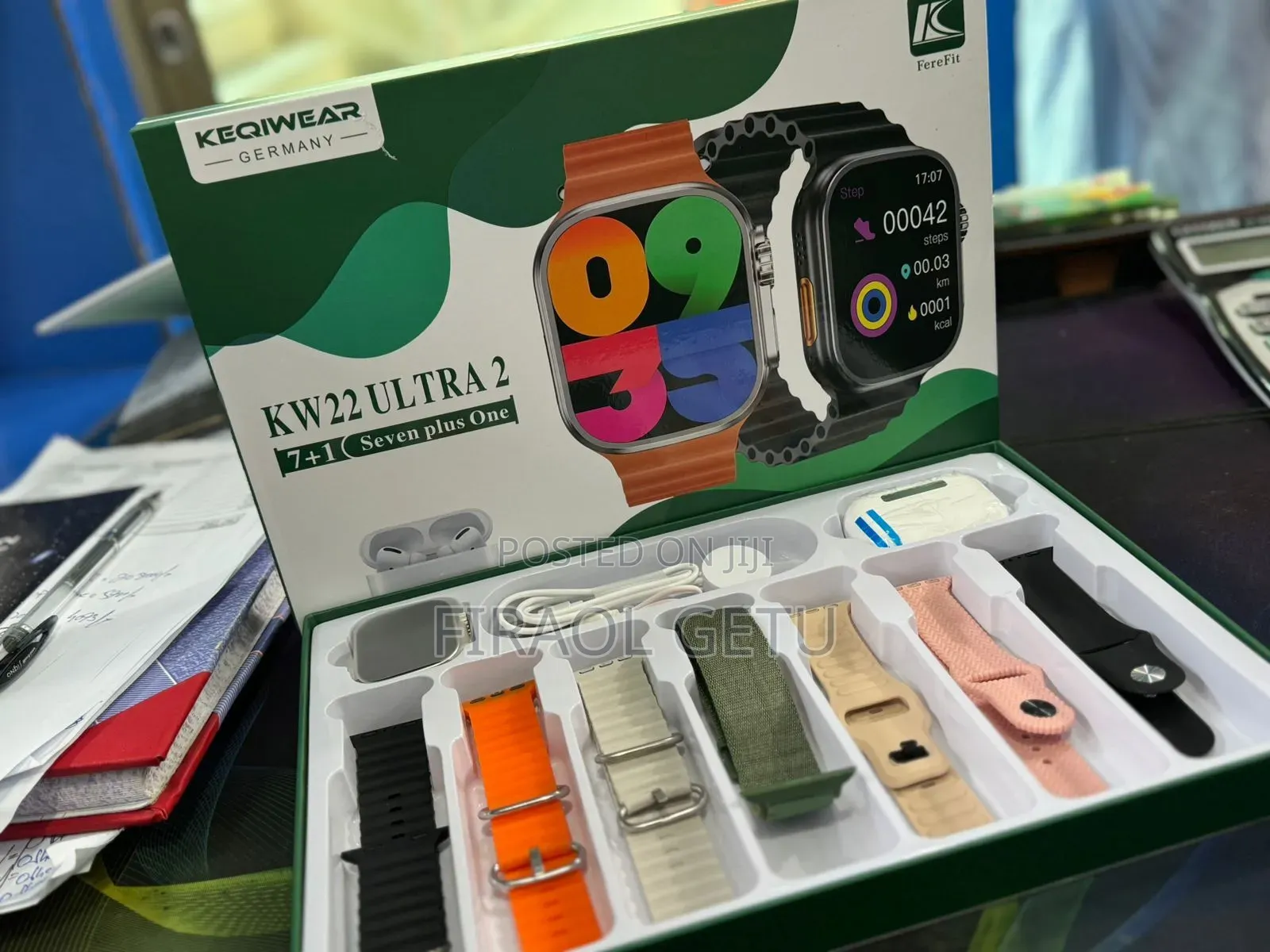 KW22 ULTRA 2 Germany Smart Watch With 7 Strap