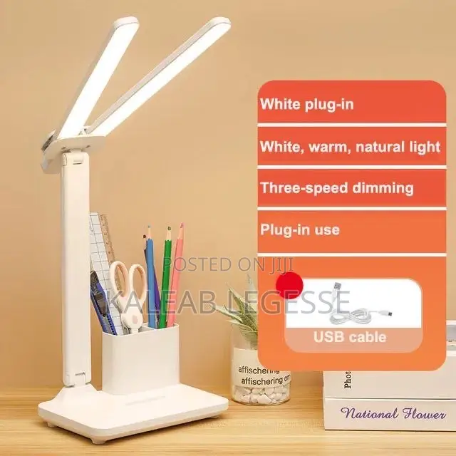 2 ጭንቅላት የ ጠረቤዛ መብራት