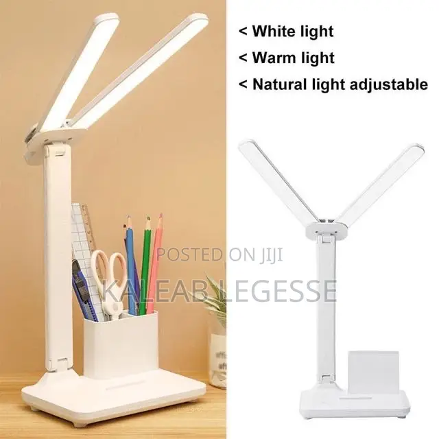 2 ጭንቅላት የ ጠረቤዛ መብራት