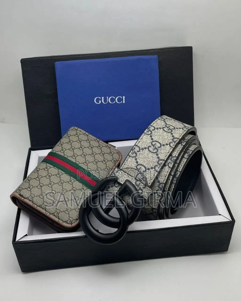 International Brands Wallet +Belt Combo