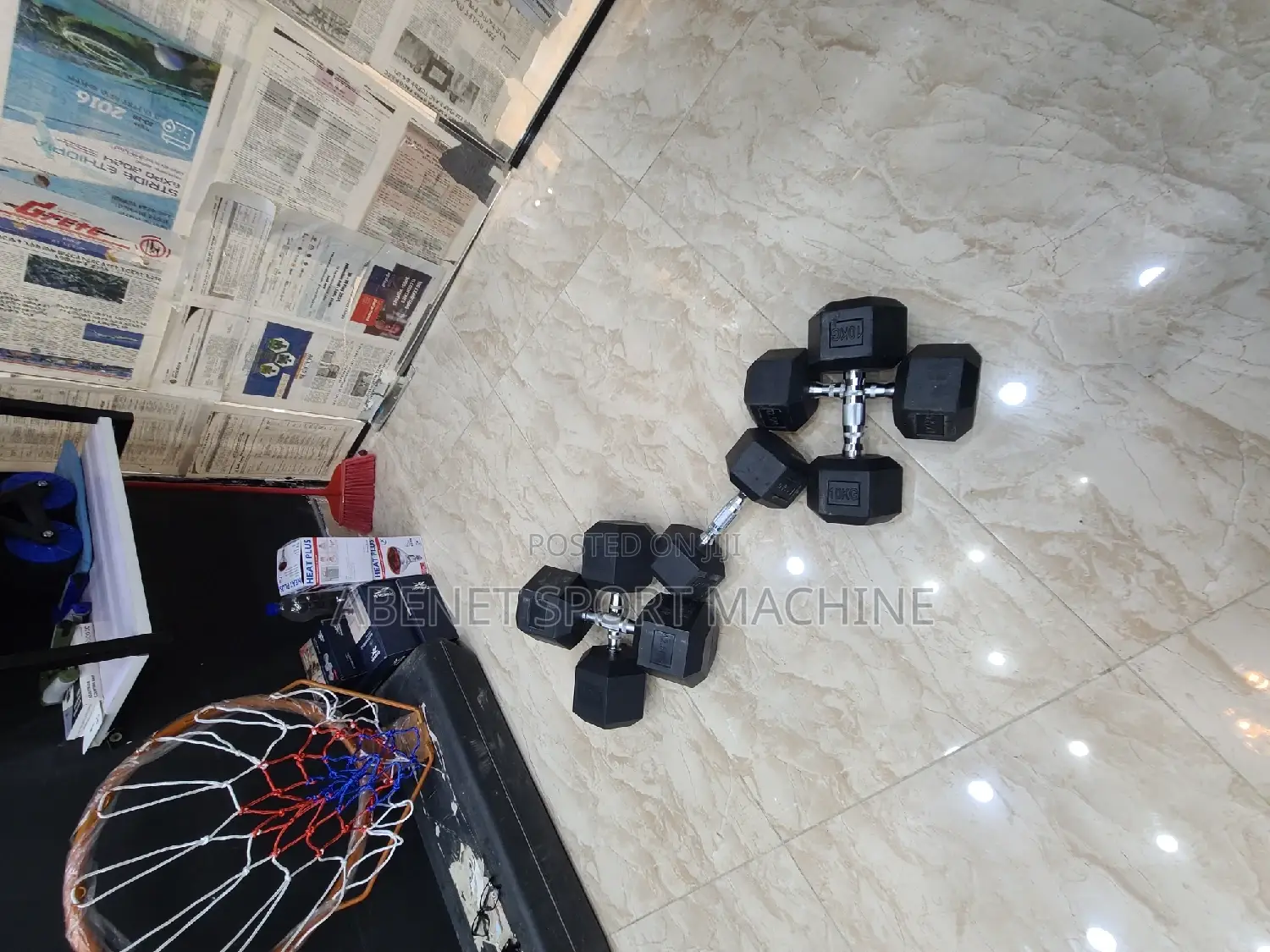 Hexagonal Dumbbells ከ 5 - 50ኪሎ ድረስ