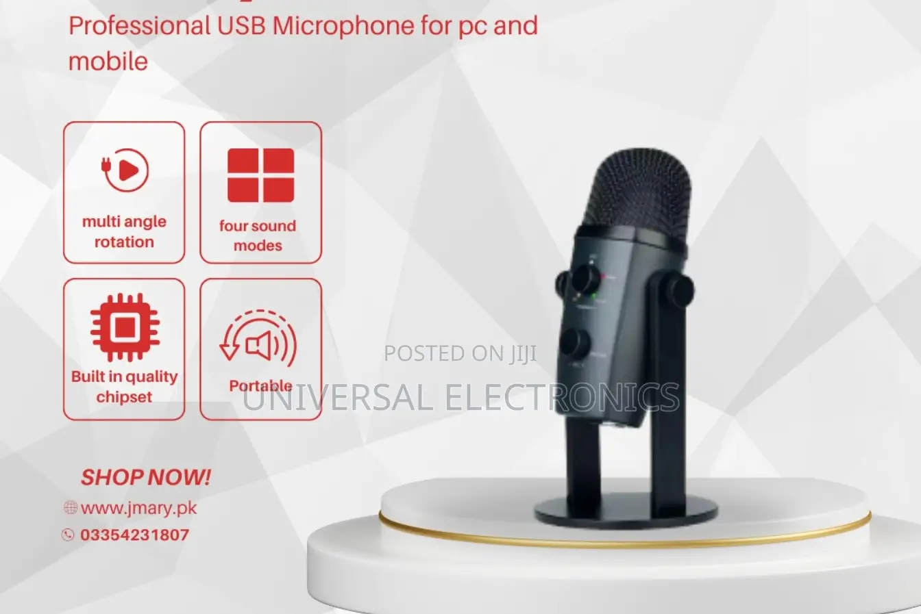 Jmary Studio Microphone for Phone and Computer