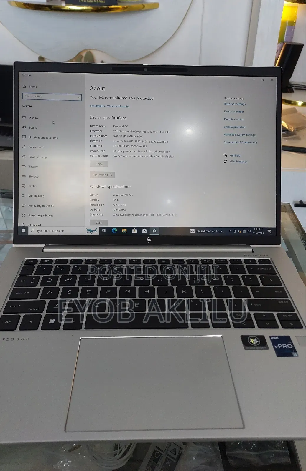 New Laptop HP EliteBook 840 G9 16GB Intel Core I5 SSD 512GB