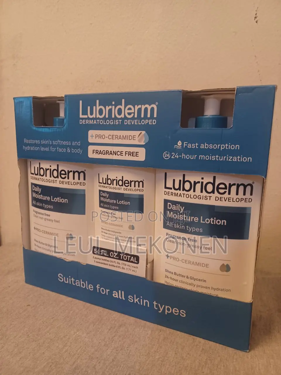 Lubriderm Daily Moisture Lotion 3-Pack Big-2,400 Small-1600