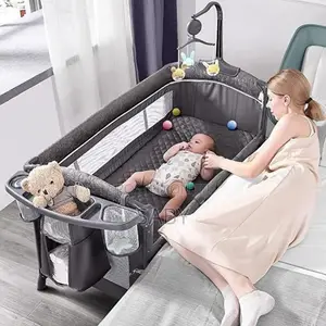 5in 1 Deluxe Baby Bedside Crib ለውስን ቀን ሚቆይ ቅናሽ