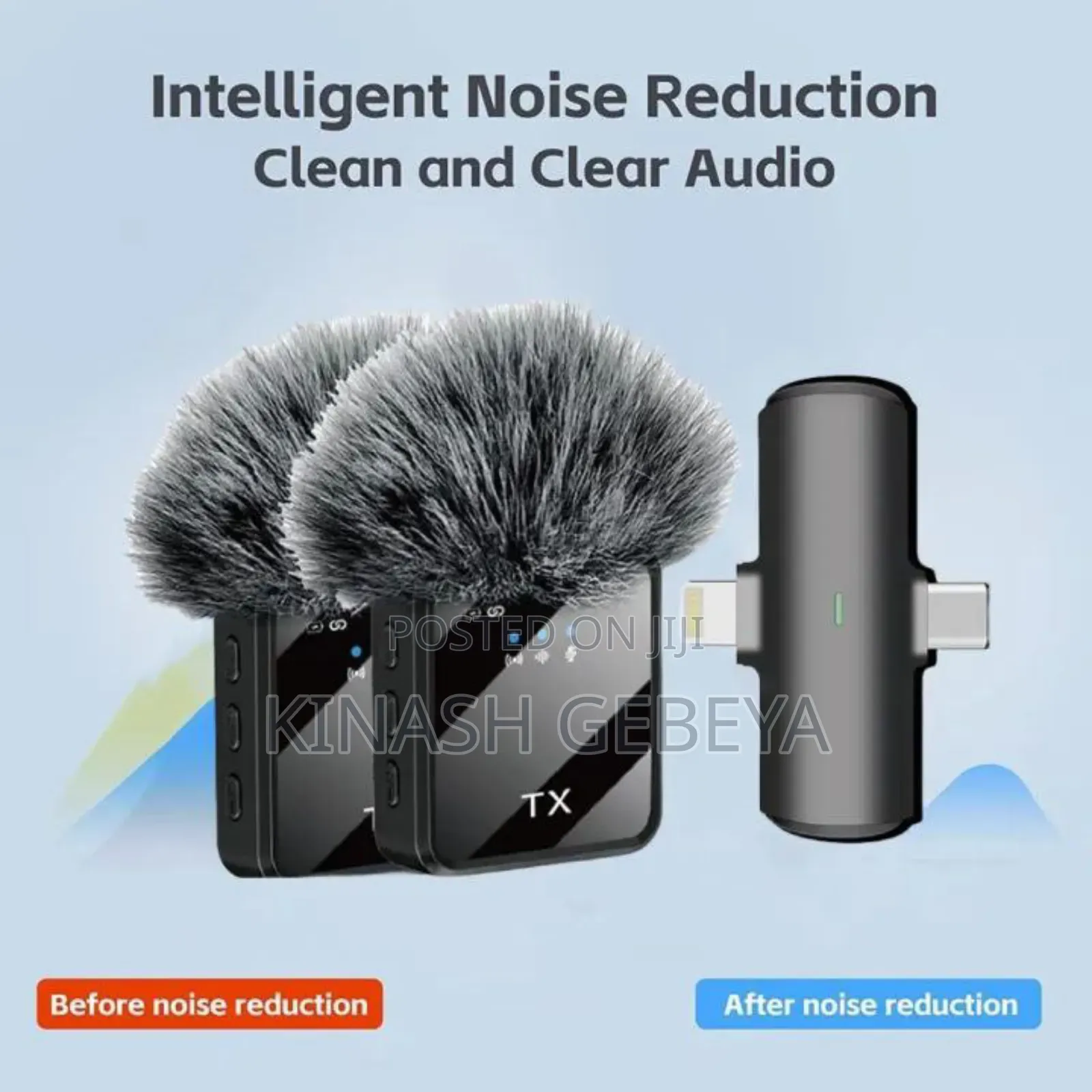 F15 Dual Wireless Microphone(HD LED Display)