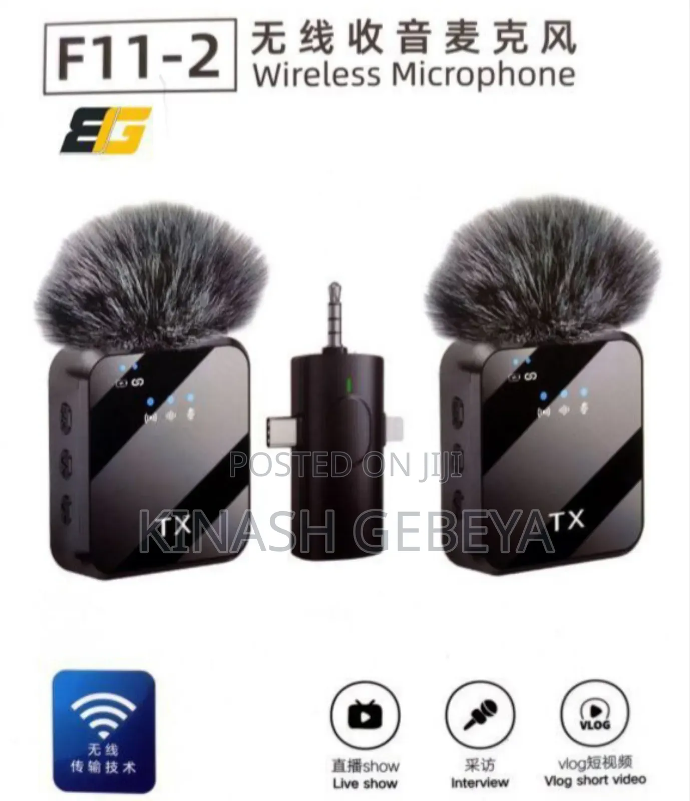 F11 3in1 Wireless Microphone(HD LED Display)