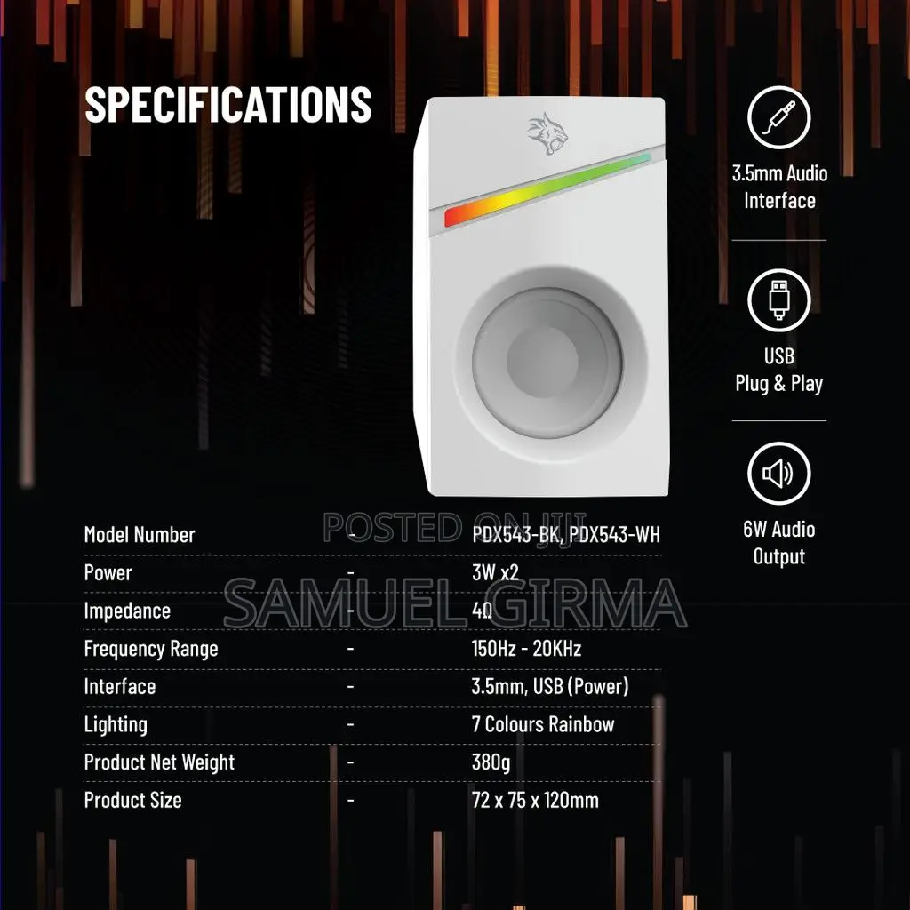 Porodo Gaming Stereo Speakers Original