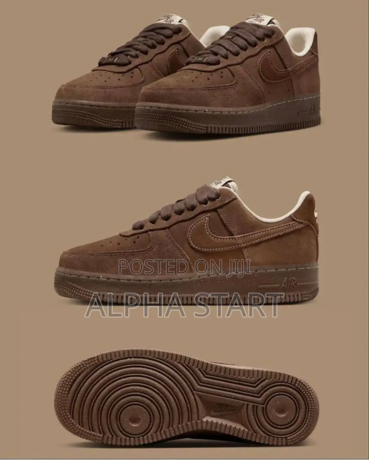 Nike Air 1suede Cacao Master Quality Made in Vietnam