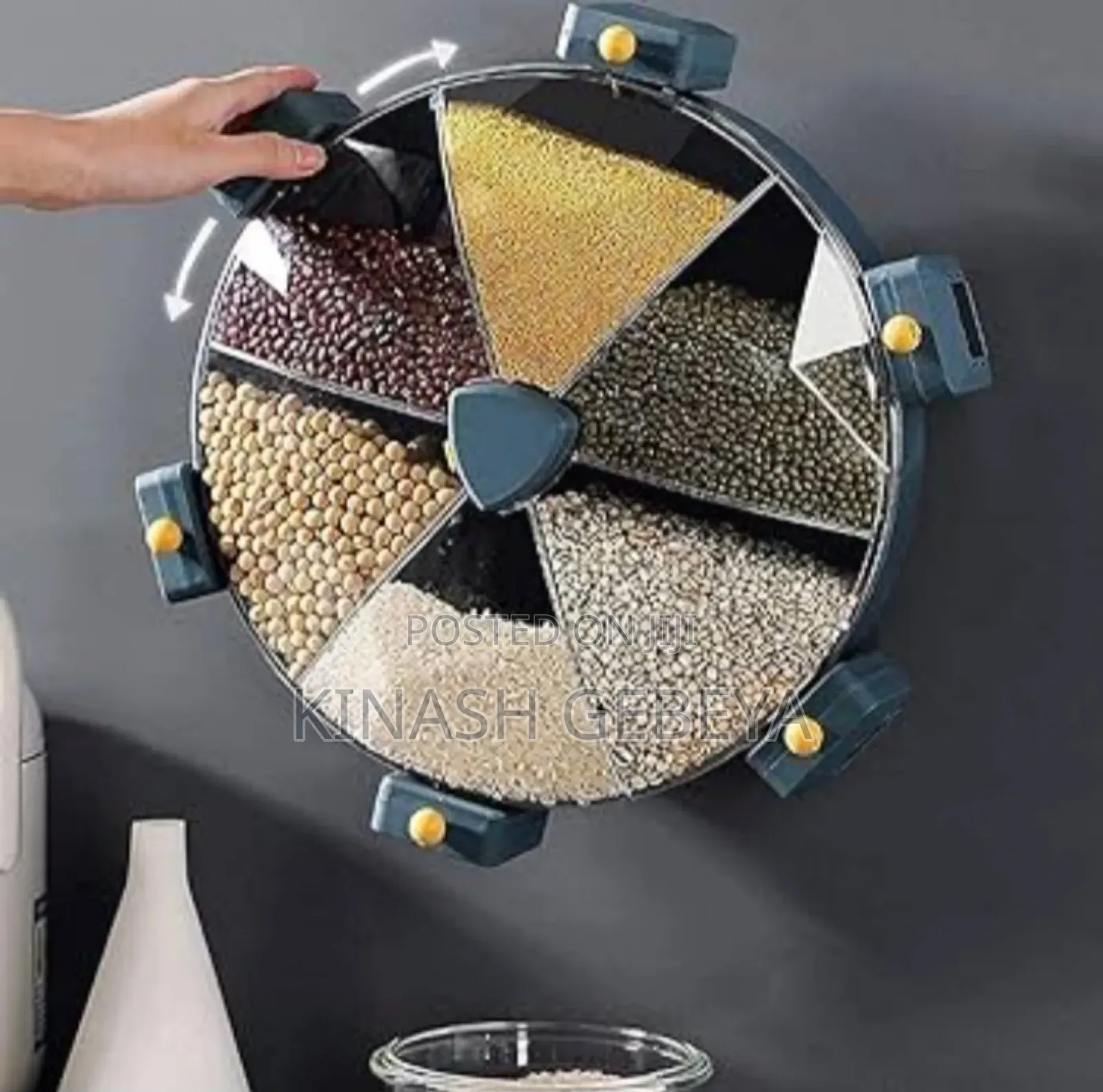 8.5litre Large Rotating የጥራጥሬ ማስቀመጫ