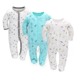 3-Piece Newborn Baby Foot(የዱባይ) Wrapped Jumpsuit