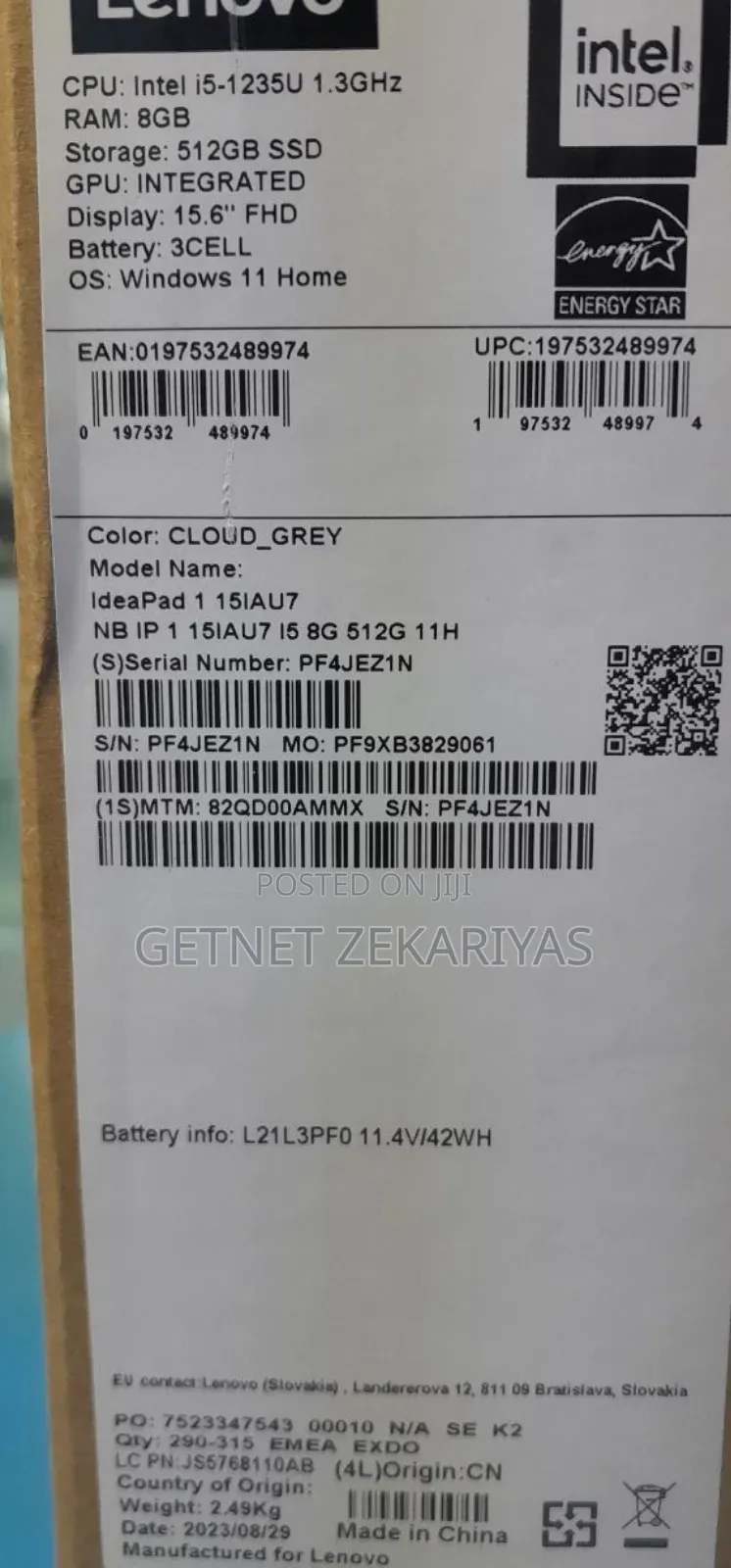 New Laptop Lenovo IdeaPad 110 8GB Intel Core I5 SSD 512GB