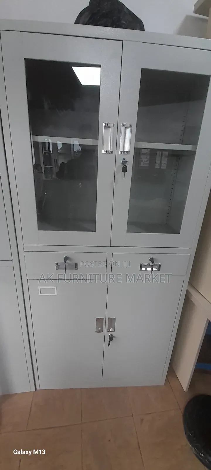 Modern Office Half Glass Shelf