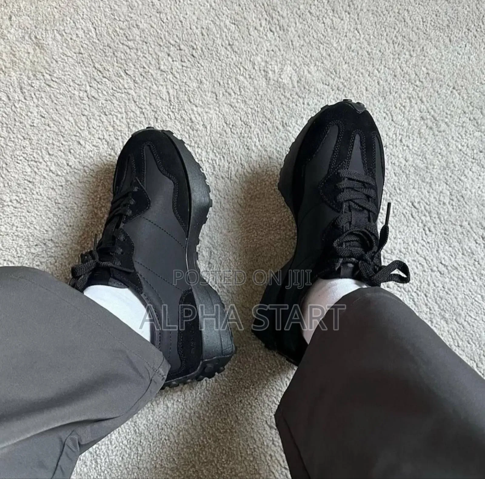 New Balance 327 #Low #Triple Black Shoes for Woman's