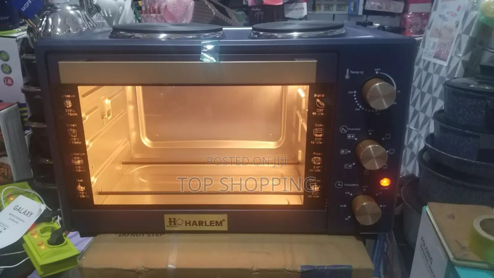 HALREM Rotisserie Oven With Two Hotplates 45 Liter
