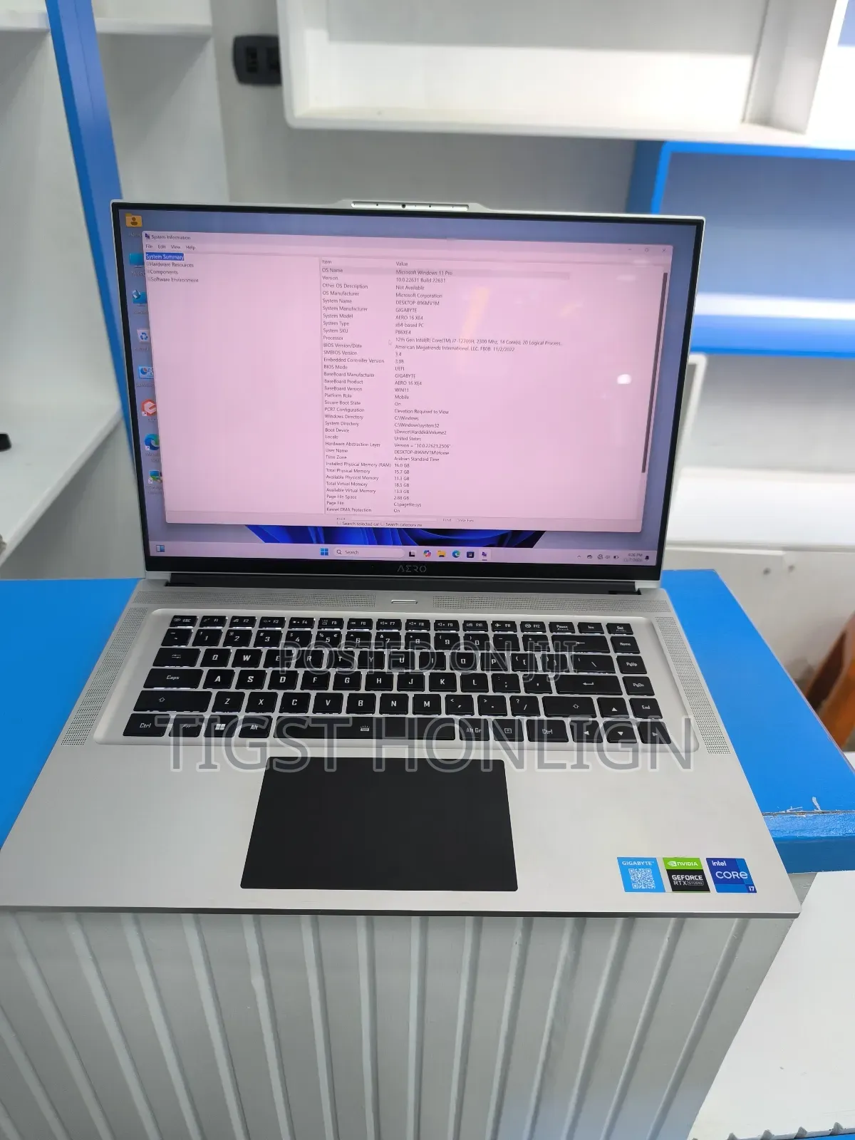 New Laptop Gigabyte AORUS 15G 16GB Intel Core I7 SSD 2T
