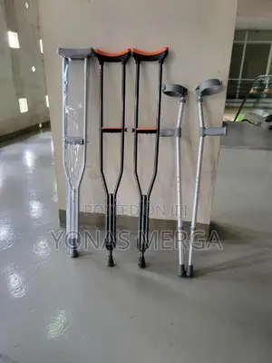 Photo - Bilateral Crutches ፪§Elbow Crutches፪++Crutches፬¿Kranchoክራንች