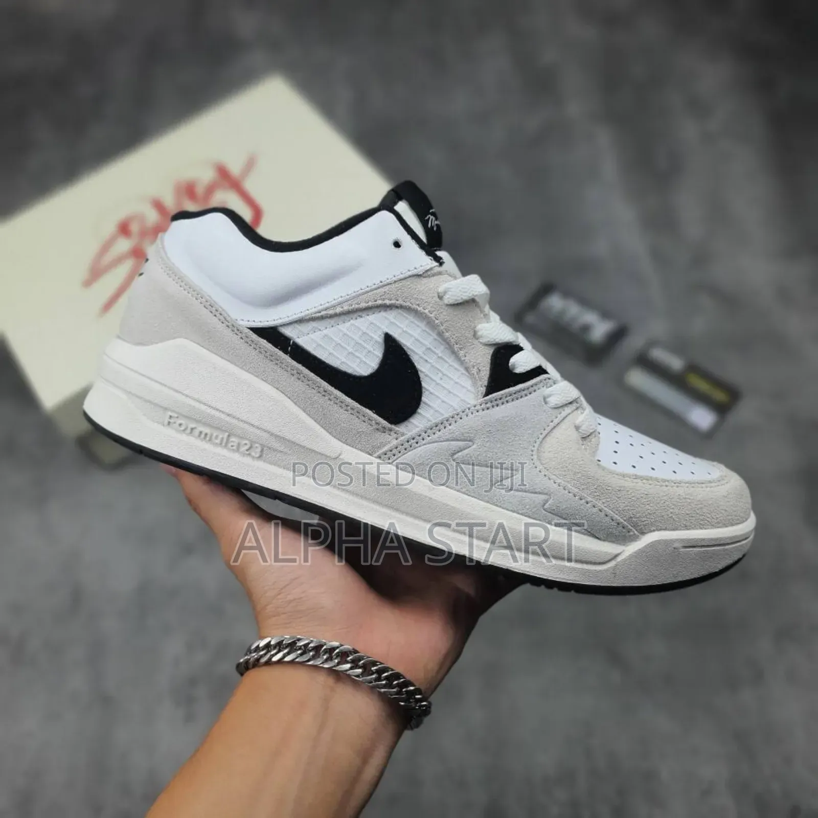 Air Jordan Stadium 90 ‘White/Gray’ Low Top WMNS Shoes