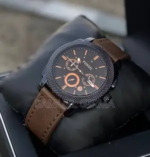 _Then Fossil Machine Chronograph Analog Black Ion Watch