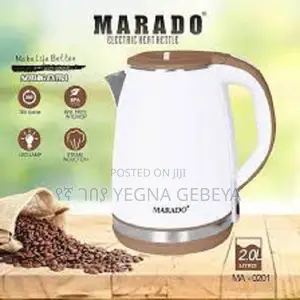 MARADO Electric Kettle 2 Litre Double Wall Kettle Stainless