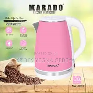 MARADO Electric Kettle 2 Litre Double Wall Kettle Stainless