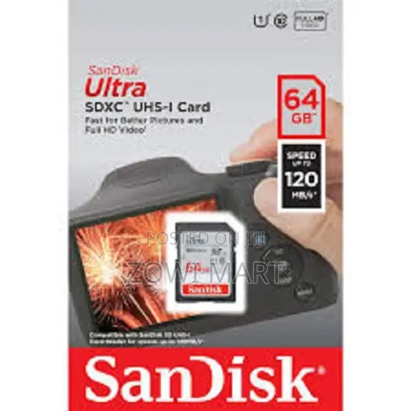 Sandisk 64GB Ultra SDXC UHS-I Memory Card
