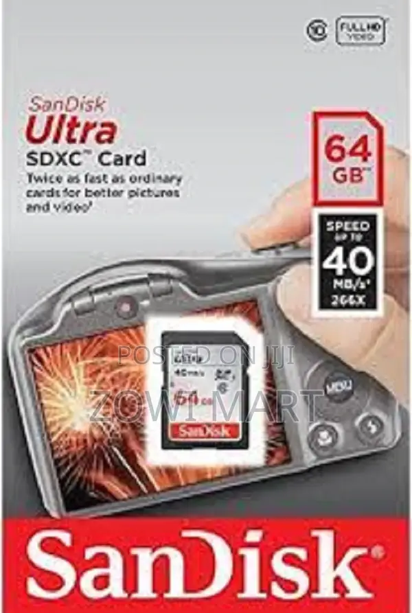 Sandisk 64GB Ultra SDXC UHS-I Memory Card