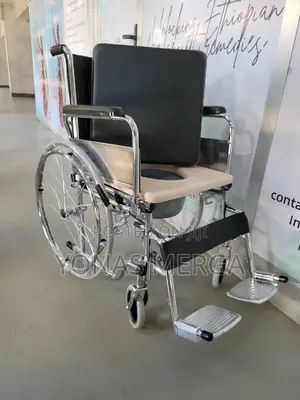 Removable Commode Bucket Wheelchair፩×Fold Easily Continence