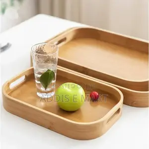 3 PCS Bamboo Pallet Food Trayሶስት የተለያየ ሳይዝ በ አንድ