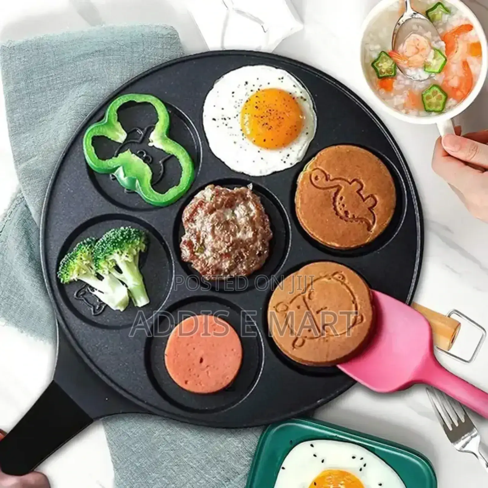 Smile Facy Pan የፓንኬክ መስሪያ ፓን ሴራሚክ