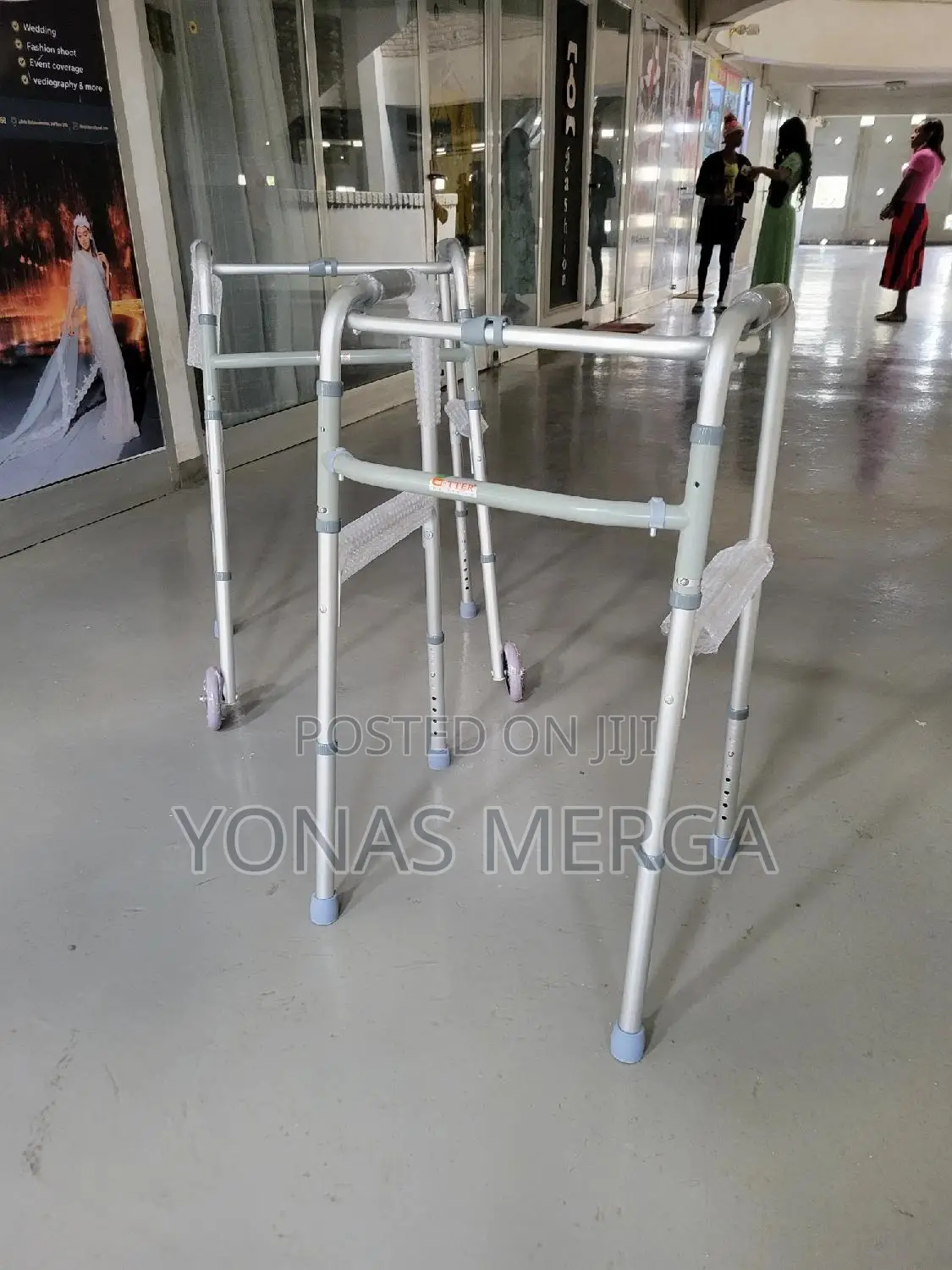 Folding Walker Wiz Wheel Premium Chrome Plated-Grey,Standard