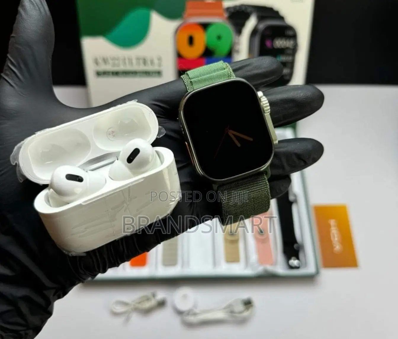 Original KEQIWEAR Germany 7 መቀያየሪያ + Airpods ያለው Smart Watch