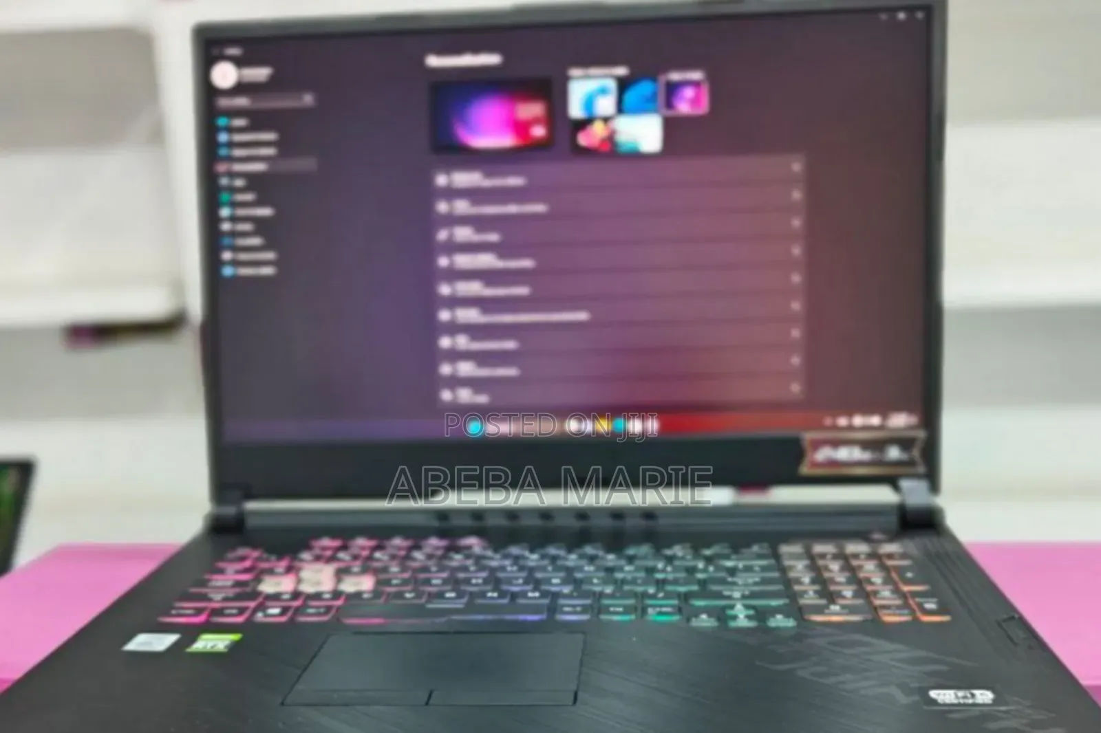 New Laptop Asus ROG Strix G17 16GB Intel Core I7 SSD 1T