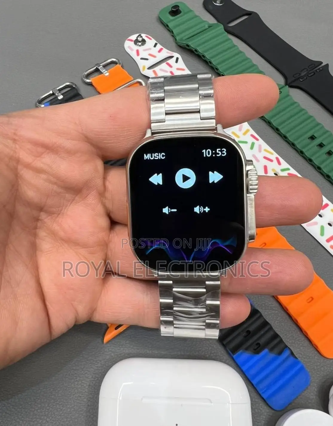 Original Wisme 7 መቀያየሪያ ያለው + Airpods ያለው Smart Watch