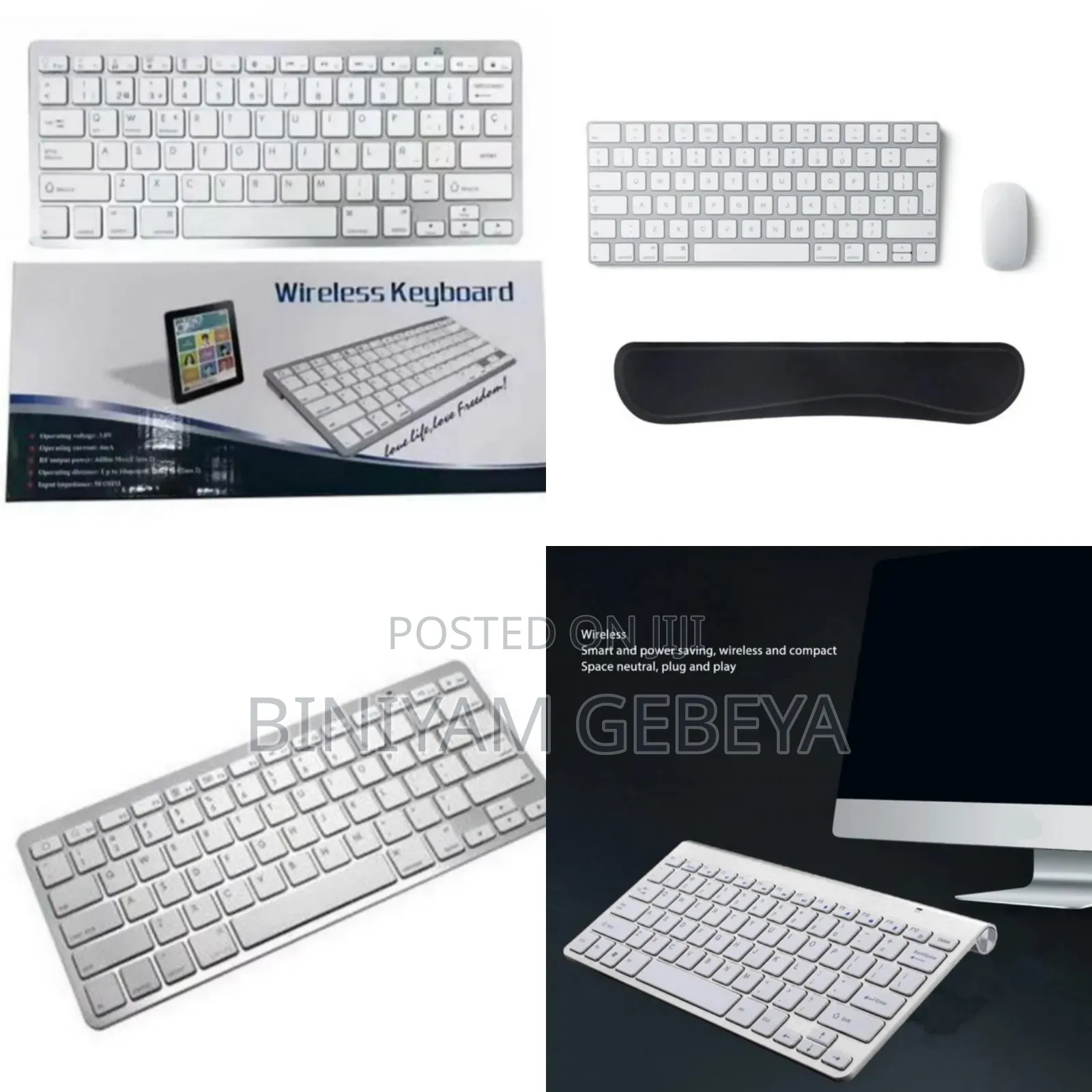 Original Wireless Bluetooth Keyboard 
10 ሜትር ርቀት ድረስ የሚሰራ